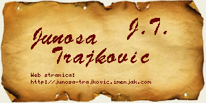 Junoša Trajković vizit kartica